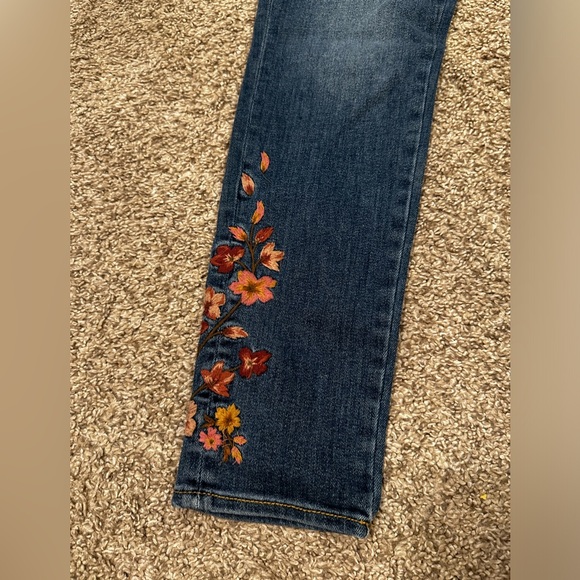Driftwood Floral Embroidered Denim Jeans Jackie high rise size 27 - Picture 5 of 7